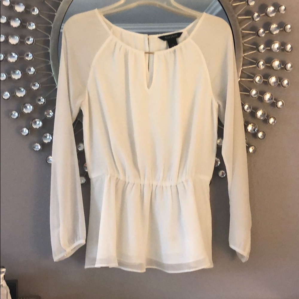 White House/Black Market dressy cream blouse